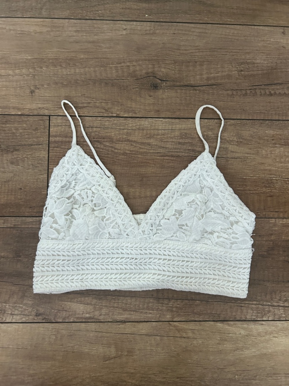 Garage White Lace Bralette Tank Top